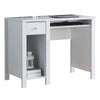 Akol Computer Desk | Keyboard Drawer and Storage | 39" | Modern White