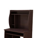 Niro Utility Desk Cart with Hutch | 7 Shelves | 53’’ Red Cocoa Brown