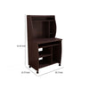 Niro Utility Desk Cart with Hutch | 7 Shelves | 53’’ Red Cocoa Brown