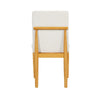 Side Dining Chair Set of 2 | Solid Wood | Cream Textured Woven Fabric BM334409