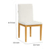 Side Dining Chair Set of 2 | Solid Wood | Cream Textured Woven Fabric BM334409