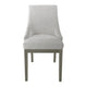Side Dining Chair | Barrel Curved Back | Neutral Gray Textured Woven BM334413
