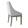 Side Dining Chair | Barrel Curved Back | Neutral Gray Textured Woven BM334413