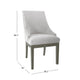 Side Dining Chair | Barrel Curved Back | Neutral Gray Textured Woven