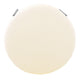 Joe Round Ottoman Footstool | Black Metal | Plush Cream Sherpa 28’’