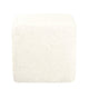 Lev Accent Ottoman | Square Cube SIlhouette with White Faux Fur 16’’ BM334421