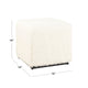 Lev Accent Ottoman | Square Cube SIlhouette with White Faux Fur 16’’ BM334421