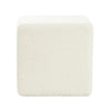 Lev Accent Ottoman | Square Cube SIlhouette with White Boucle 16’’ BM334422