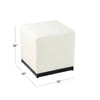 Lev Accent Ottoman | Square Cube SIlhouette with White Boucle 16’’ BM334422