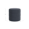 Sem Round Accent Ottoman | Royal Blue Channel Stitched Velvet 18’’ BM334423