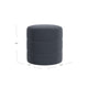 Sem Round Accent Ottoman | Royal Blue Channel Stitched Velvet 18’’ BM334423