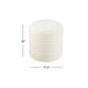 Sem Round Accent Ottoman | Cream White Chanel Stitched Boucle 18’’