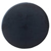 Soni Round Storage Ottoman | 24’’ Navy Blue Velvet | Dark Brown Legs