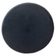 Soni Round Storage Ottoman | 24’’ Navy Blue Velvet | Dark Brown Legs