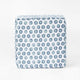 Pyp Square Storage Ottoman | 18’’ Blue Green Pattern Print | Brown