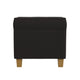 Pyp Square Storage Ottoman | 18’’ Chocolate Brown Velvet | Honey Wood