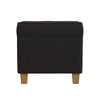Pyp Square Storage Ottoman | 18" Chocolate Brown Velvet | Honey Wood