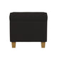 Pyp Square Storage Ottoman | 18" Chocolate Brown Velvet | Honey Wood