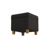 Pyp Square Storage Ottoman | 18" Chocolate Brown Velvet | Honey Wood