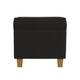 Pyp Square Storage Ottoman | 18" Chocolate Brown Velvet | Honey Wood