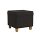Pyp Square Storage Ottoman | 18" Chocolate Brown Velvet | Honey Wood