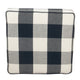 Pyp Square Storage Ottoman | 18" Black Plaid Cotton | Ebony Legs