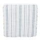 Pyp Square Storage Ottoman | 18’’ Blue White Striped | Brown Legs