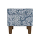 Ishi Accent Storage Ottoman | 22’’ Classic Denim Blue White Print
