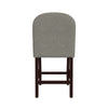 Aleo Counter Stool Chair | Gray Woven Fabric and Tapered Wood Legs BM334449