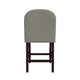 Aleo Counter Stool Chair | Gray Woven Fabric and Tapered Wood Legs BM334449