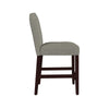 Aleo Counter Stool Chair | Gray Woven Fabric and Tapered Wood Legs BM334449