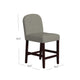 Aleo Counter Stool Chair | Gray Woven Fabric and Tapered Wood Legs BM334449