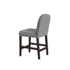 Aleo Counter Stool Chair | Woven Fabric Gray and White Tweed Stripes BM334450
