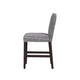 Aleo Counter Stool Chair | Woven Fabric Gray and White Tweed Stripes BM334450