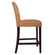 Popa Counter Stool Chair Set of 2 | Brown Faux Leather | Tufted Back BM334451