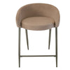 Counter Stool Chair | Modern Curved Padded Back | Light Brown Velvet BM334454