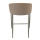 Counter Stool Chair | Modern Curved Padded Back | Light Brown Velvet BM334454