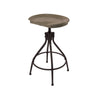 Counter Bar Stool | 26-30’’ Adjustable Height | Natural Brown Wood Seat BM334455