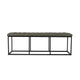 Ali Ottoman Bench | Metal Frame | Gray Button Tufted Faux Leather 52’’ BM334457