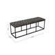 Ali Ottoman Bench | Metal Frame | Gray Button Tufted Faux Leather 52’’ BM334457