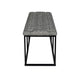 Ali Ottoman Bench | Metal Frame | Black White Button Tufted Fabric 52’’