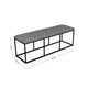 Ali Ottoman Bench | Metal Frame | Black White Button Tufted Fabric 52’’