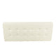 Alp Bench | Black Open Metal Frame | Cream Woven Tufted Fabric 54"