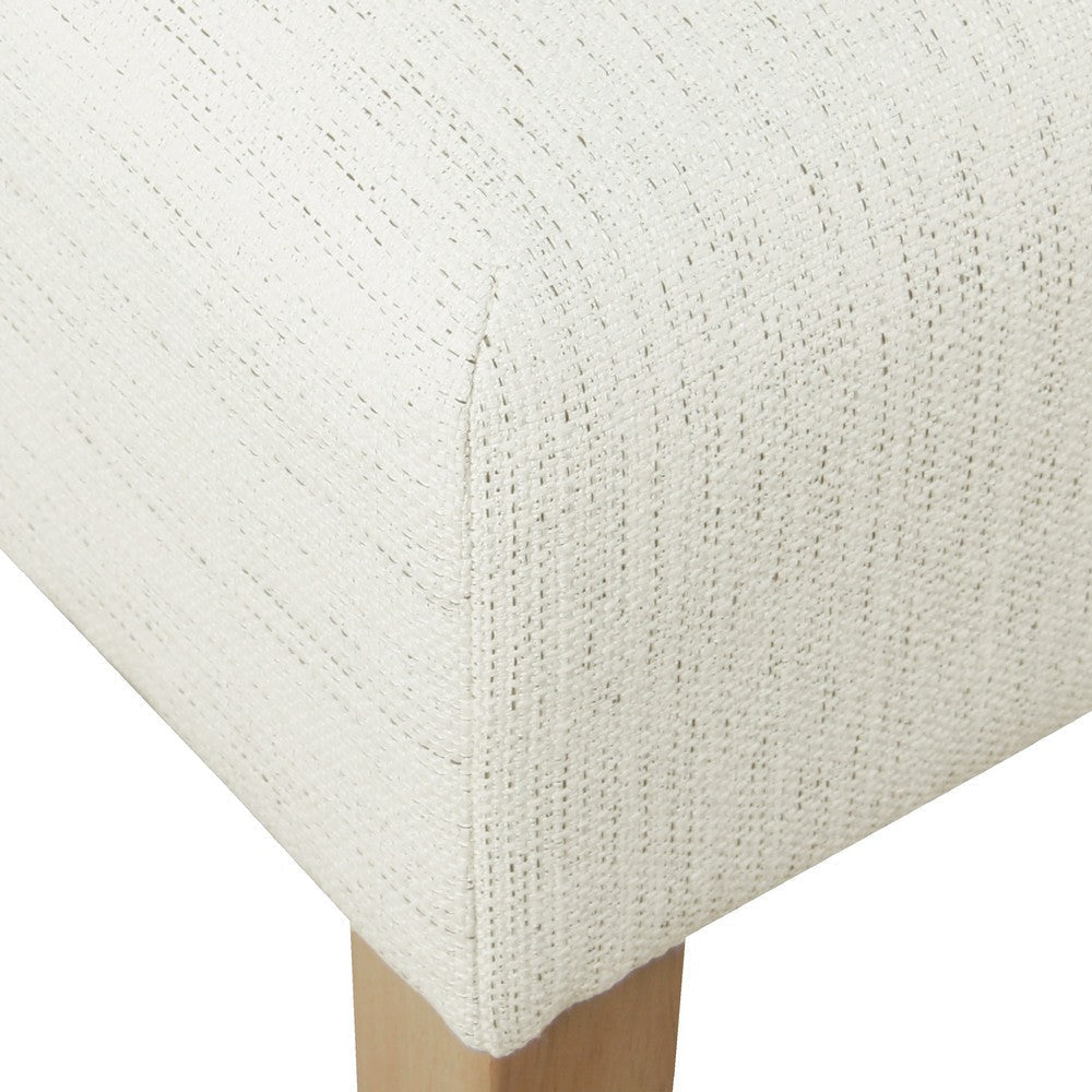 Dan Square Coffee Table Ottoman | Brown Wood | Cream Polyester 36’’ BM334463