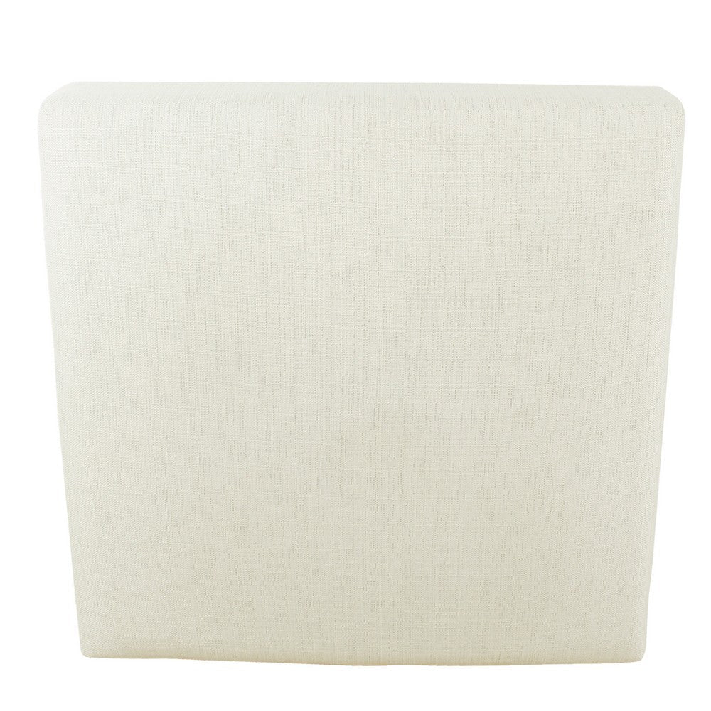 Dan Square Coffee Table Ottoman | Brown Wood | Cream Polyester 36’’ BM334463