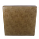 Dan Square Coffee Table Ottoman | Hardwood | Brown Faux Leather 36’’