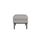 Bench | Black Metal Base | Gray Boucle and Yarn | Faux Leather | 46’’ BM334465
