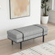 Bench | Black Metal Base | Gray Boucle and Yarn | Faux Leather | 46’’ BM334465
