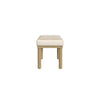 Fin Bench | Natural Brown Wood | Striped Tan Cream Polyester 48’’