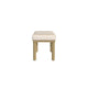 Fin Bench | Natural Brown Wood | Striped Tan Cream Polyester 48’’